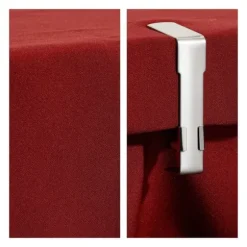 Bordduksklämmor Set, Rostfritt Stål, 7.5x5x1.5 cm, Silver