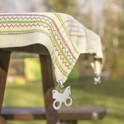 Bordduksvikter, Fjärilsdesign, 7.5x6.5x1 cm, Silver