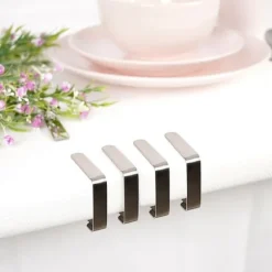 Bordsduksklämmor i stål, 4 st.
