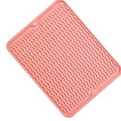 Bordsisolerande gummimatta - rosa, halkskydd, vattentät, värmebeständig, disktorkande bordsunderlägg