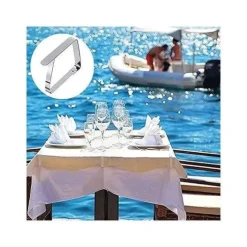 Bordsklippare - Duken Klipp - Utomhus Dukklippare-8Pcs, Halkfria, Rostfritt Stål - Passar för Bord med en Tjocklek på 1 till 3 cm