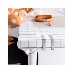 Bordsklippare - Duken Klipp - Utomhus Dukklippare-8Pcs, Halkfria, Rostfritt Stål - Passar för Bord med en Tjocklek på 1 till 3 cm