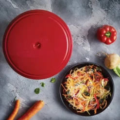 Borner Cheesemaker & Multimaker med fräscht lock, sikt salladsskål serveringsskål, gör din egen färskost hemma grön