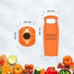 Borner Original Roko Powerline - grönsaks- och fruktskärare för fina remsor Julienne remsor set med frukthållare