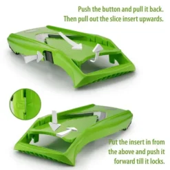 Borner V5 PowerLine Mandolin Slicer 7-1 Set Starter Set, Grönsaksskärare med Säkerhetsinlägg, Slice Insert, 2 Blad Inserts, Food Safety Holdare och Mu | CDON