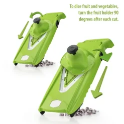 Borner V5 PowerLine Mandolin Slicer 7-1 Set Starter Set, Grönsaksskärare med Säkerhetsinlägg, Slice Insert, 2 Blad Inserts, Food Safety Holdare och Mu | CDON