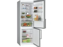 Bosch Serie | 4 KGN497ICT - Kylskåp/frys - bottenfrysskåp - bredd: 70 cm - djup: 66.7 cm - höjd: 203 cm - 440 liter - Klass C - antifingeravtrycksstå | CDON