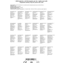 B-P-M - komplett - lock + flaskhals med integrerad tätningsring och munstycke med ventilation