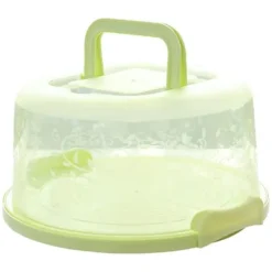 Bärbar Cupcake Carrier Matförvaringslåda med handtag Transparent kakask