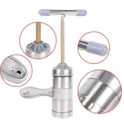 Bärbar nudelmaskin i rostfritt stål - enkel manuell nudelpress