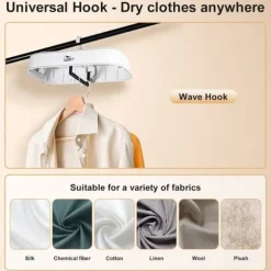 Bärbar Torktumlare Uten 600 W Elektrisk Avtagbar med Timer