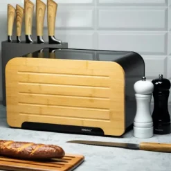Brödbagare i stål med skärbräda KINGHOFF KH-1071
