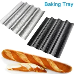 Brödform - Fransk våg - Kolstål - Silver - 3 och 4 platser - Non-stick