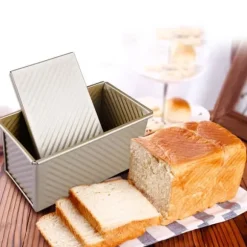 Brödform med lock Bakform Kakbröd Rostad brödlåda i kolstål Nonstick-beläggning Bakverktyg