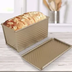 Brödform med lock Bakform Kakbröd Rostad brödlåda i kolstål Nonstick-beläggning Bakverktyg