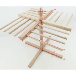 Bred ut färsk pasta i trä med 16 ställ Torkställ för färsk pasta Torka lång pasta som spagetti och