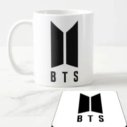 BTS Mugg + Underlägg med Bts Army design