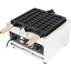 Bubbelvåffeljärn - Professionellt elektriskt - 1500 W - Non-stick - 180° roterbart - Temp 50–300°C - 220 V - Svart/Silver