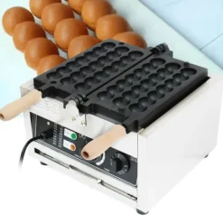 Bubbelvåffeljärn, bollformat, elektrisk 1500 W, non-stickbeläggning, för kommersiellt bruk