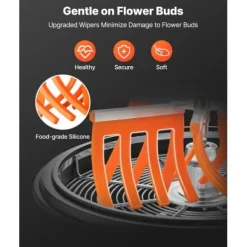 Bud Leaf Bowl Trimmer, 60x60x53.5 cm, Rostfritt stål, Manuell skärmaskin