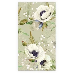 Bufféservetter Vita Blommor 16-pack Ivars i Lanna
