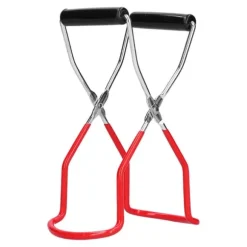 Burkklämma Multifunktionell Rostfri Stål PP Skållningsskyddande Tallriksklämma Köksverktyg (Röd)