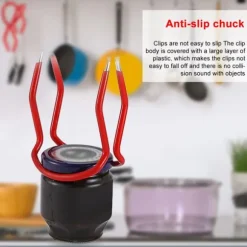 Burklyftare med grepp Konservertång i rostfritt stål Anti skållning Anti-halk Klämma med bred mun för kök Restaurang