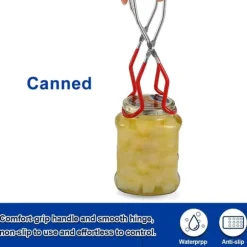 Burklyftare med grepp Konservertång i rostfritt stål Anti skållning Anti-halk Klämma med bred mun för kök Restaurang