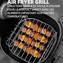 C Grill 19cmx18,8cm Air Fryer Bred Enkel Grillgrill för kött för grill Utomhuscamping Hög motståndskraftig
