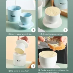 Ceramic Butter Keeper Multipurpose Stor kapacitet Säker Miljövänlig Keramisk smörtank