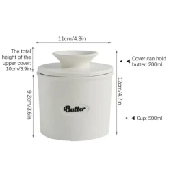 Ceramic Butter Keeper Multipurpose Stor kapacitet Säker Miljövänlig Keramisk smörtank