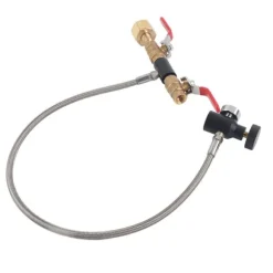 CGA-320 CO2-påfyllningsadapter med slang för påfyllning av sodabehållare 24" med mätare