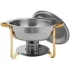 Chafing Dish Bufféset - Buffévärmare - 4 delar - 4,5 L per kärl - För fest & bröllop - Guld