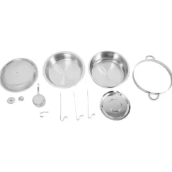 Chafing Dish Bufféset - Buffévärmare - 4 delar - 4,5 L per behållare - För fest & bröllop - Silver