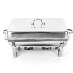 Chafing dish, buffévarmhållare, 7,5 L, rostfritt stål, professionellt set, silver