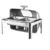 Chafing Dish, Hållbar Rostfritt Stål, Rulltoppsdesign,Silverfärgad
