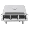 Chafing Dish, 3-kompartment, Justerbar Värme/Kylning,Silver