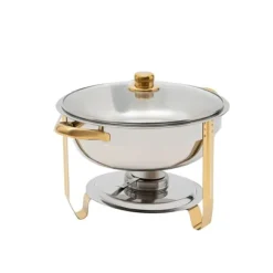 Chafing Dish, 5L kapacitet, rostfritt stål konstruktion,Gul