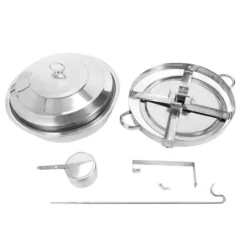 Chafing Dish, Rostfritt Stål, 7,5 Liters Kapacitet, 35 cm Diameter, Termisk Isolering, Lämplig för Standard Bränslekällor