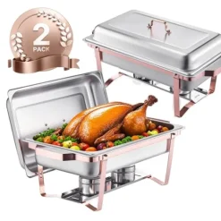 Chafing Dish, Rostfritt Stål, 8 Quart Kapacitet,rosaguld