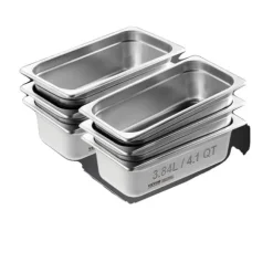 Chafing Dish, Rostfritt Stål, Set om 6,6st 4tum