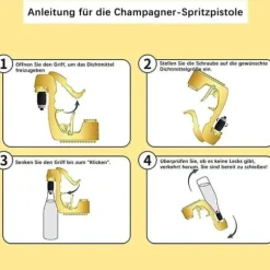 Champagnepistol - Öljet - Plast - Hållbar - Lätt att använda