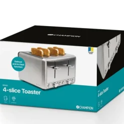 Champion Brödrost 4 skivor 1000W BR420 Rostfri