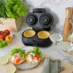 Champion Våffelskålsjärn Health Dubbelt 1000W VS400 Svart