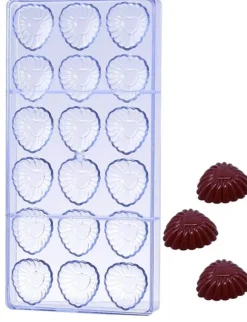 Chokladform i polykarbonat, HJÄRTA I ROSETT