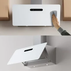 CIARRA Kåpa 90cm A+++ 650m3/h Booster 4 Hastigheter Touchknapp Köksfläkt Vit CD9736KW