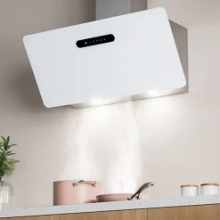 CIARRA Kåpa 90cm A+++ 650m3/h Booster 4 Hastigheter Touchknapp Köksfläkt Vit CD9736KW