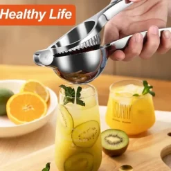 Citronpress med 7 cm diameter, handpress, citruspress, manuell, anti-etsningsmedel, manuell tung juicepress, säker och hållbar citronklämma