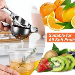 Citronpress med 7 cm diameter, handpress, citruspress, manuell, anti-etsningsmedel, manuell tung juicepress, säker och hållbar citronklämma