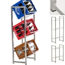 CLP Flaska Hylla Lennert Solid Förvaringslådor För Flaskor [Rostfritt Stål]